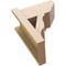 Ekena Millwork 8-in W x 14-in D x 18-in H Funston Slat Rough Cedar Woodgrain TimberThane Outlooker, Primed Tan OUTUR080X14X18FST24RCPR - alternate 3